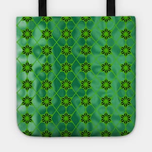 Green Stars Geometric Tote