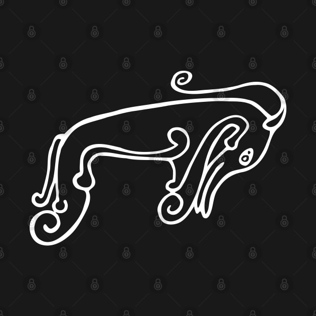 Pictish Beast Outline - Dark Backgrounds by Scottish Arms Dealer