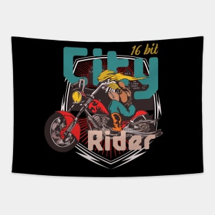 City rider retro video game 16 bit cartridge Tapestry