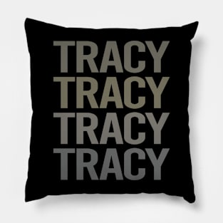 Gray Text Art Tracy Pillow