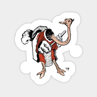 Ostrich Samurai Magnet