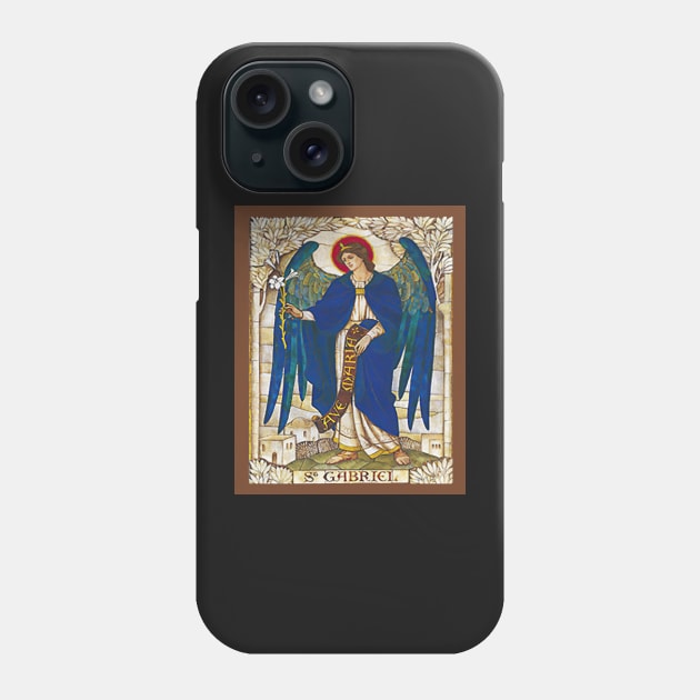 St Gabriel Angel Catholic Saint Archangel Phone Case by hispanicworld