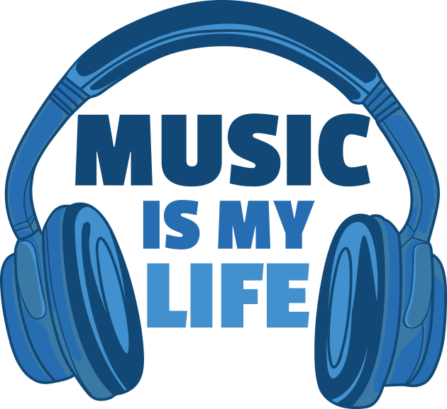 Music Is My Life Kids T-Shirt by kimmieshops