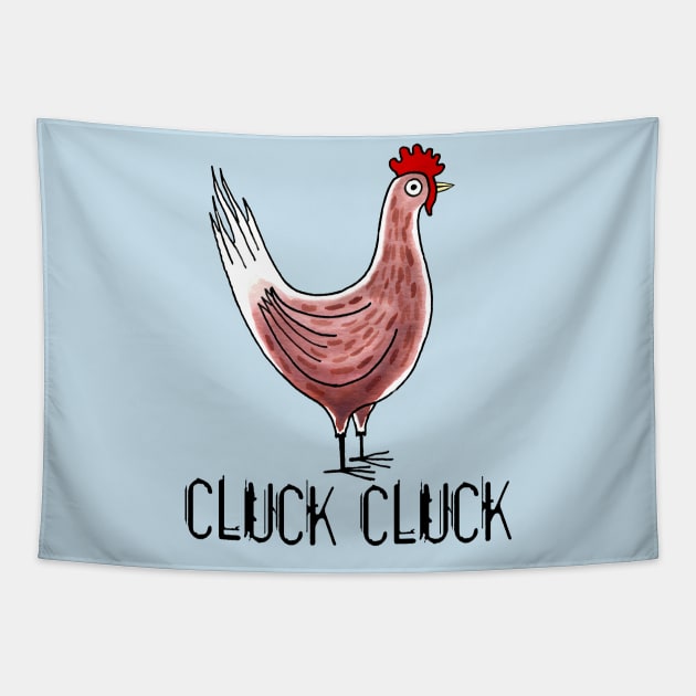 Cluck cluck Tapestry by Scratch