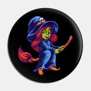 Halloween witch Pin