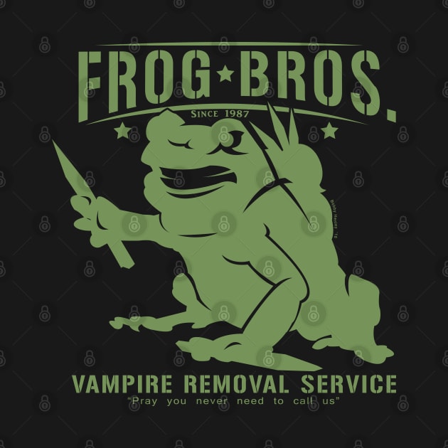 Frog Bros Vampire Removal  (dark tees) by Illustratorator