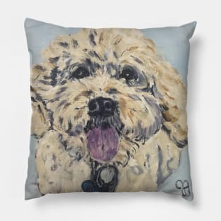 An adorable Labradoodle Pillow