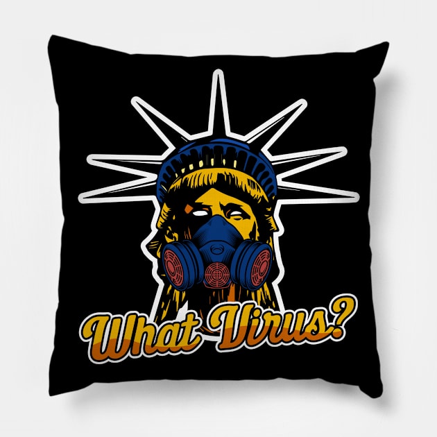 What Virus? Pillow by freshafclothing