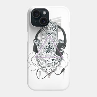 Hamsahand(Black) Phone Case