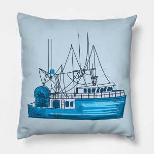 Old Fishing Boat Pillow