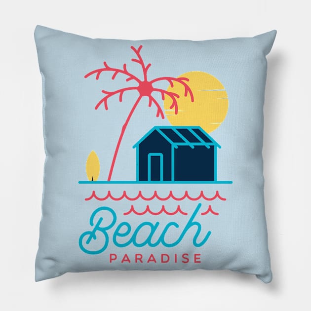 Beach Paradise Pillow by eufritz