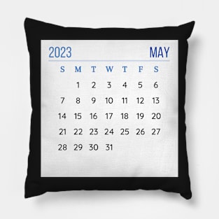 May 2023 Calendar Pillow