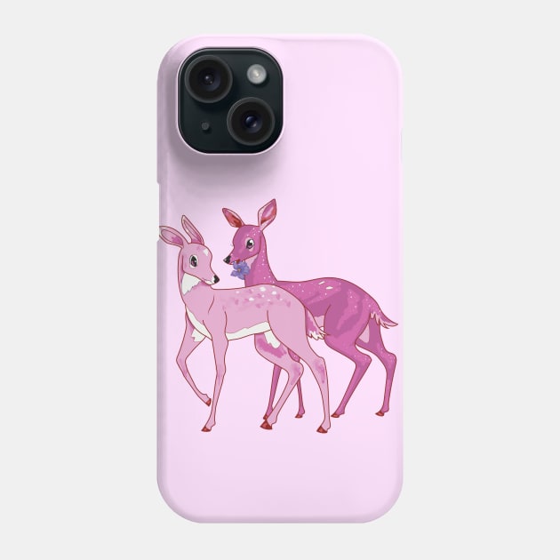 Pink Doe Couple | Lesbian Pride Deer Phone Case by GeorgiaGoddard