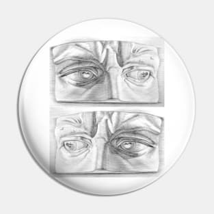 Michelangelo's Sculpture Eyes Drawing Pin