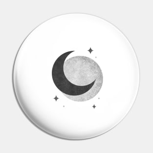 Moon Sparkle - Black and White Pin