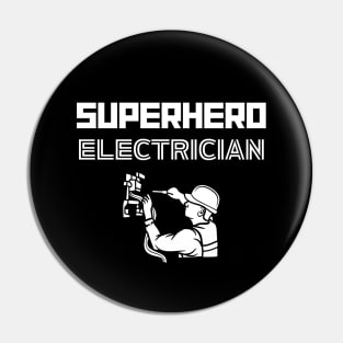 Superhero Electrician Pin