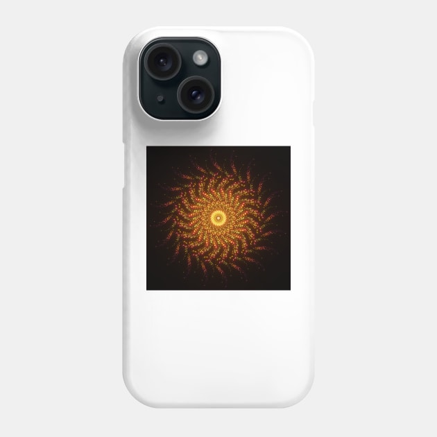 Bright Stylized Sun Kaleidoscope Design Phone Case by jrfii ANIMATION