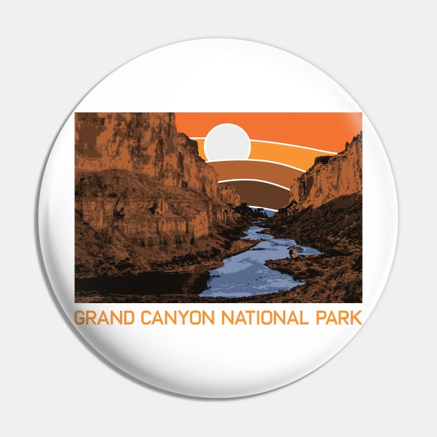 Vintage Grand Canyon National Park Retro Colorado River 80s Pin by mrsmitful01