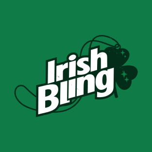 Saint Patrick's Day Bling Shamrock Pun Logo Parody T-Shirt