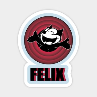 Felix the Cat Cartoon | Cat Arms Outstretched Red Vintage Retro Magnet