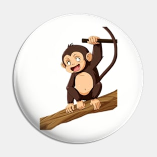 Happy Monkey Pin