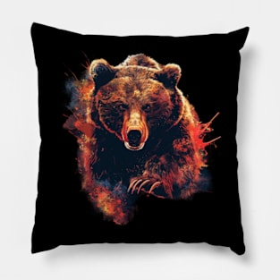 Grizzly Bear Territories Pillow