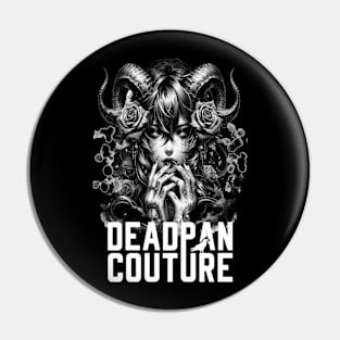 Dark Horned Beauty Deadpan Couture Pin