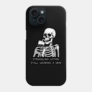 Funny Skeleton Lazy Costume Goth Men Women Funny Halloween Phone Case