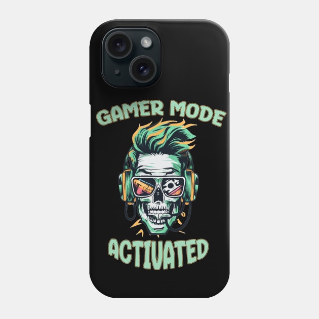 GAMING MODE ACTIVATED Phone Case by MusicianCatsClub