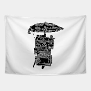 New York Hot Dog Stand Tapestry