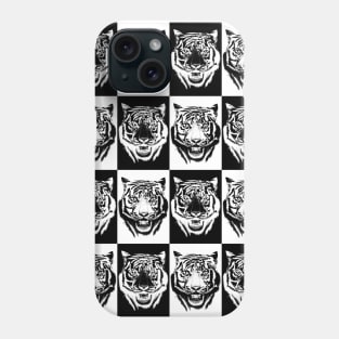 Tiger Face Checkerboard Phone Case