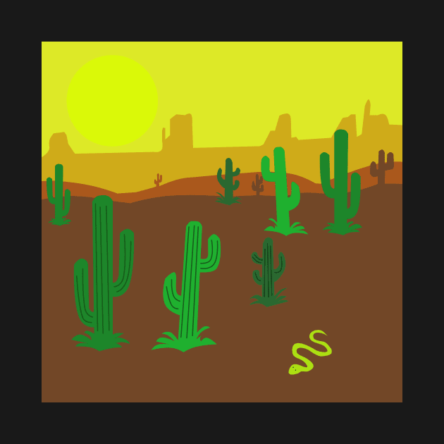 Cactus en el desierto by redumbrellashop