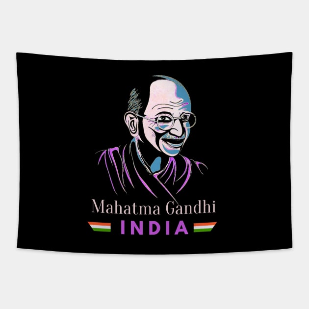 Mahatma Gandhi Tapestry by doniainart