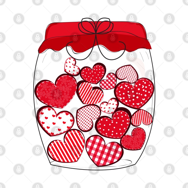 Jar of hearts. Happy Valentine's Day design by GULSENGUNEL