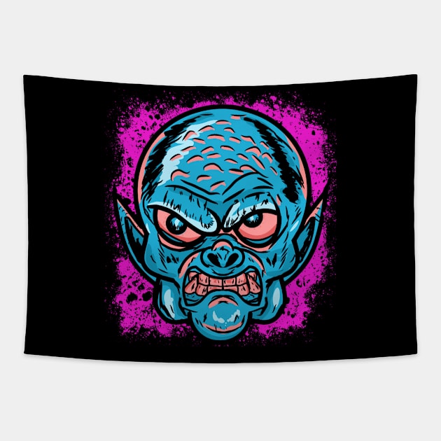 Bat Boy Tapestry by RG Illustration