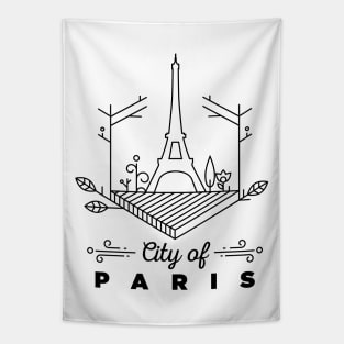 Paris City Monogram Tapestry