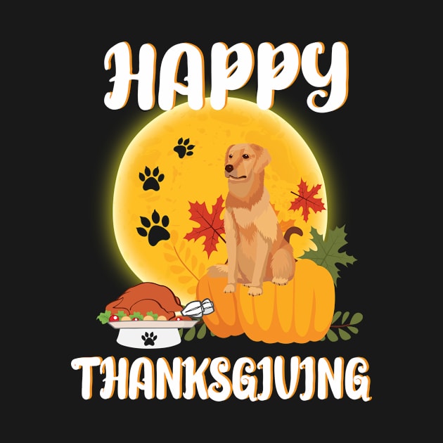 Labrador Retriever Seeing Turkey Dish Happy Halloween Thanksgiving Merry Christmas Day by Cowan79