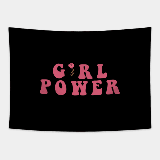 Girl Power Groovy text with Sunflower Tapestry