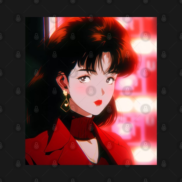 Anime Girl - Red Lights - AI by souloff