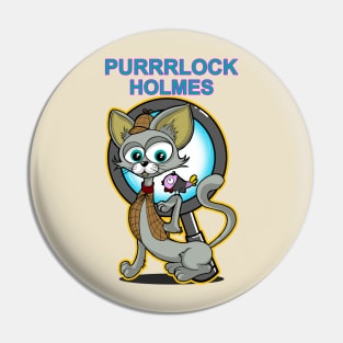 Purrlock Holmes Pin