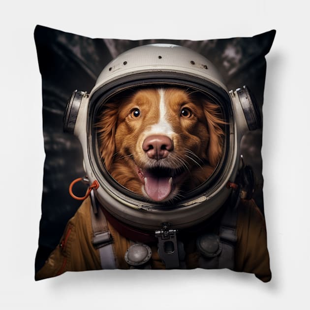 Astro Dog - Nova Scotia Duck Tolling Retriever Pillow by Merchgard