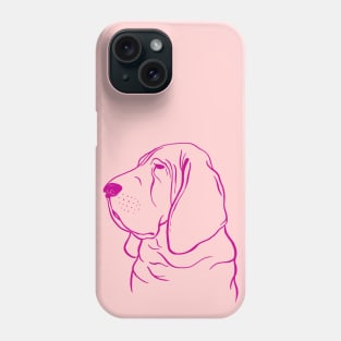 Bloodhound (Pink and Pink Violet) Phone Case
