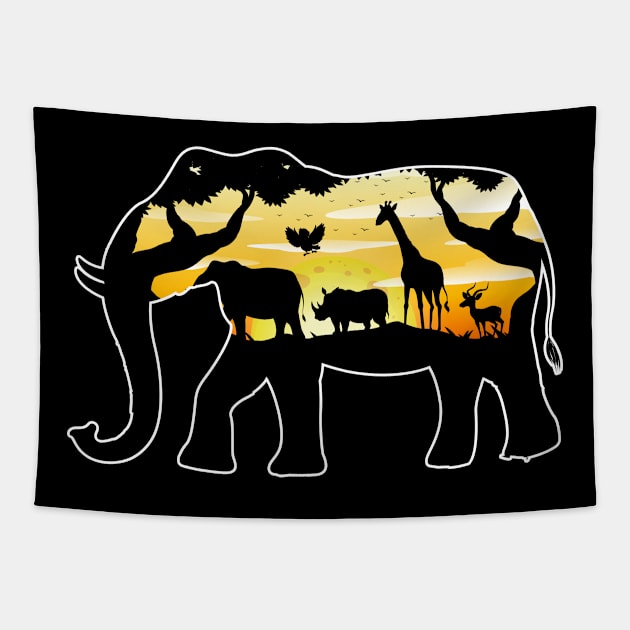 Wildlife Elephant Tapestry by shirtsyoulike