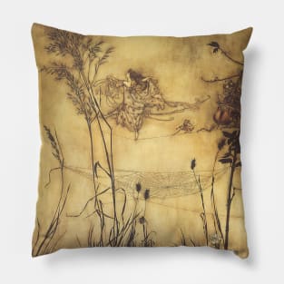 Vintage Fairy's Tightrope by Arthur Rackham Pillow