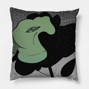 Green Rose Pillow