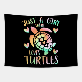 Just a girl who loves turtles Tapestry