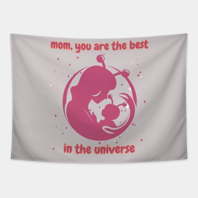 madre e hijo alienigena- la mejor madre del universo regalo para madre  alien mother and son- the best mother in the universe gift for mother Tapestry by riverabryan129