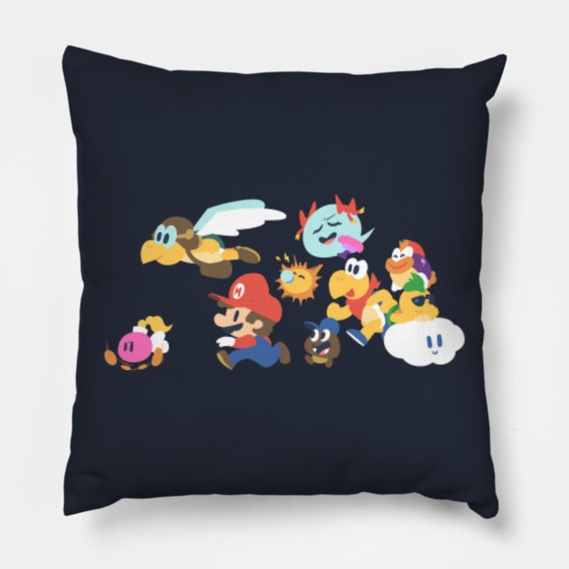 Paper Mario First Adventure Super Mario Pillow Teepublic