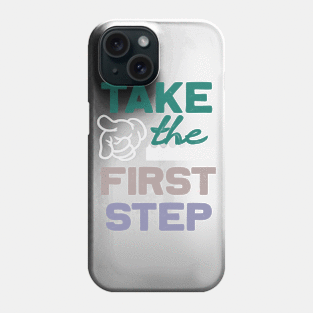 Take the first step, Dream big, work hard. Inspirational motivational quote. Dreams don't work unless you do. Take the first step. Believe in yourself. Fail and learn Phone Case