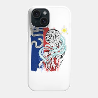 Philippine Flag-Tribal line Art Jellyfish / Baybayin word Diwa (Consciousness) Phone Case